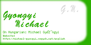 gyongyi michael business card